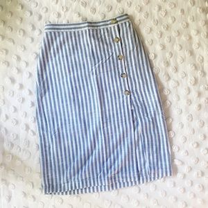 Abercrombie linen blend midi skirt